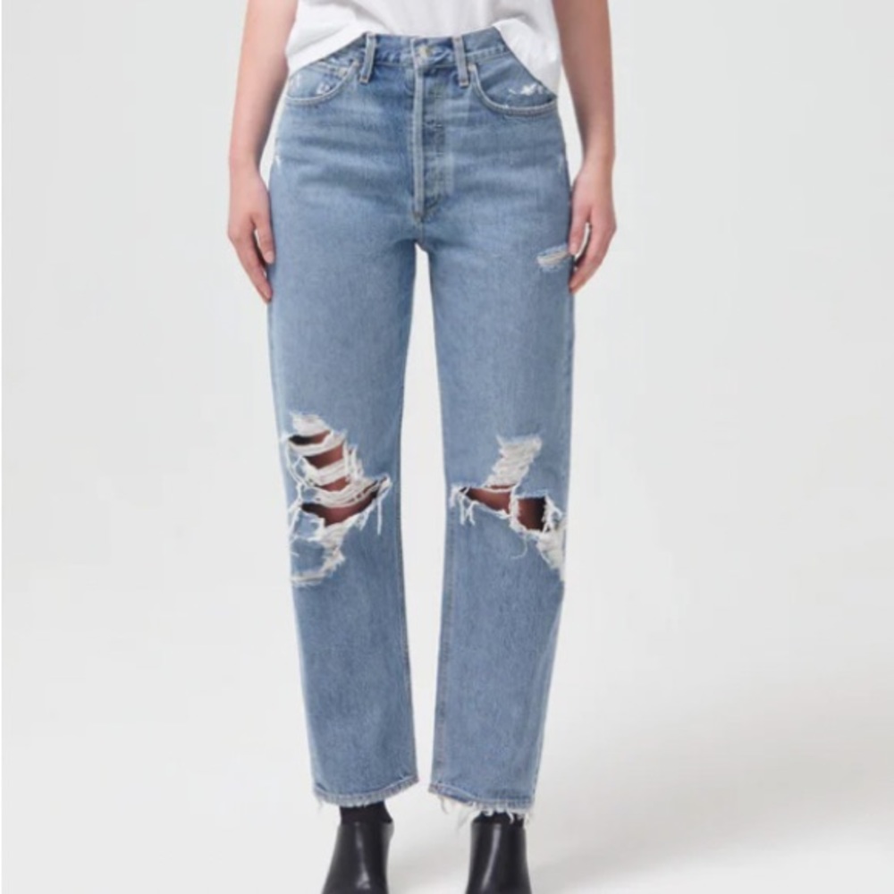 Agolde light wash 90s mid rise loose fit denim Size 25
